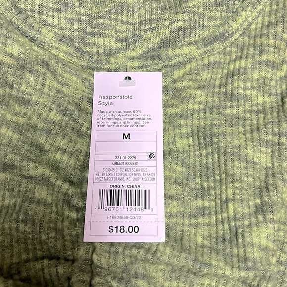 NWT Ribbed Open-Front Top - Picture 4 of 4